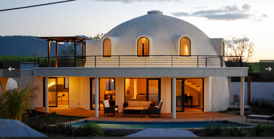 A single, reusable airform built 20 of these luxury domes in Africa at Les Domes D'Albion, Mauritius, Africa