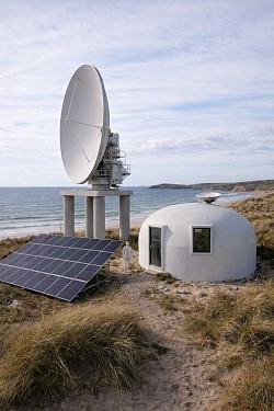 Radar surveillance dome with solar